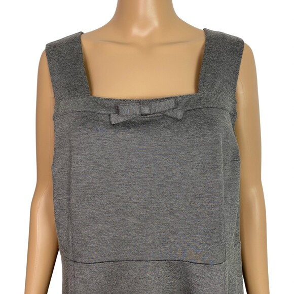 Modcloth Square Neck Gray Dress Size 1X - Picture 3 of 7
